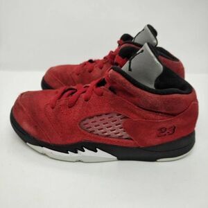 Jordan 5 Retro Raging Bull Infant‎ Sneakers Size 10c Red Shoes Kids Air Jordan